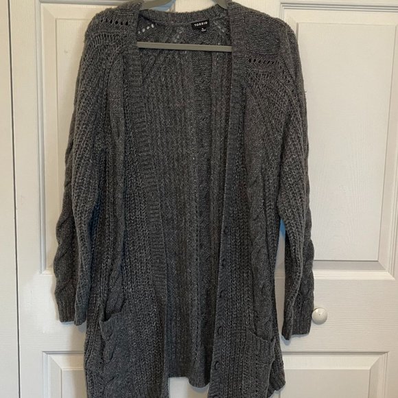 torrid Sweaters - Torrid like new grey sweater cardigan